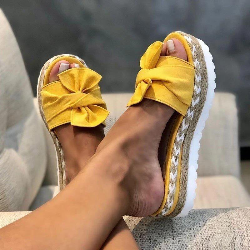 Women Casual Daily Comfy Bowknot Slip On Sandals [Buy 2 Free Shipping]