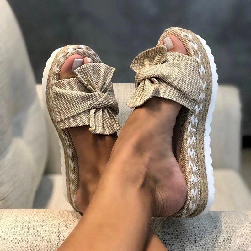 Women Casual Daily Comfy Bowknot Slip On Sandals [Buy 2 Free Shipping]