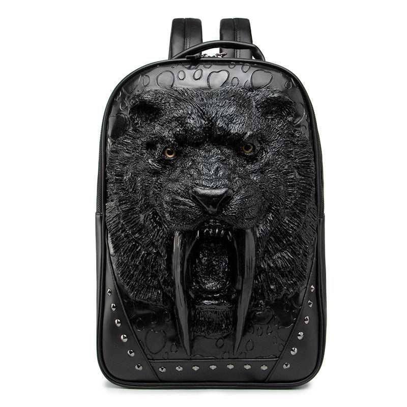 Lion Head 3D Printed Studded Rivet Backpack