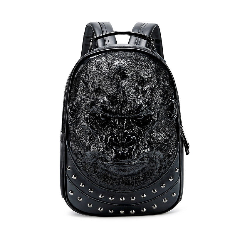 Lion Head 3D Printed Studded Rivet Backpack