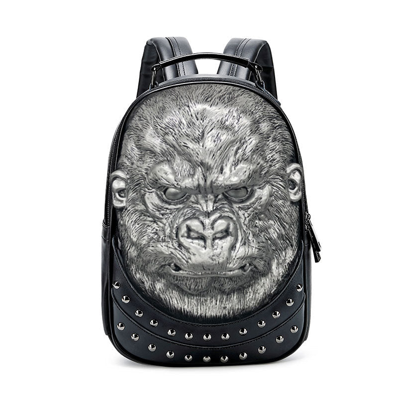 Lion Head 3D Printed Studded Rivet Backpack