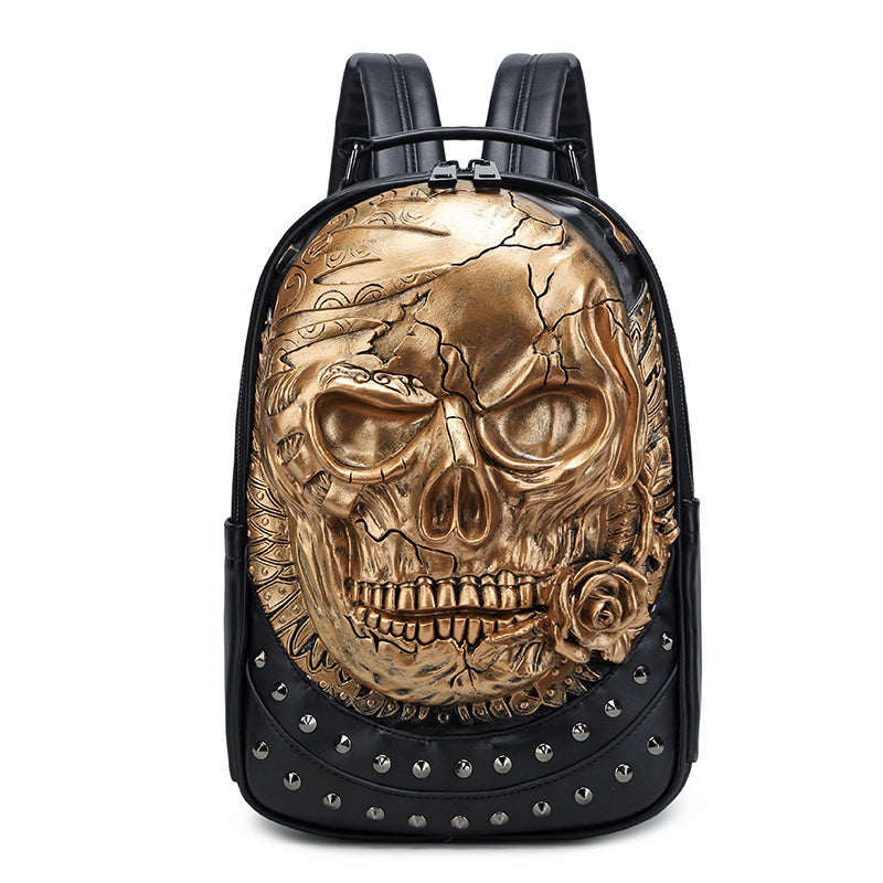 Lion Head 3D Printed Studded Rivet Backpack