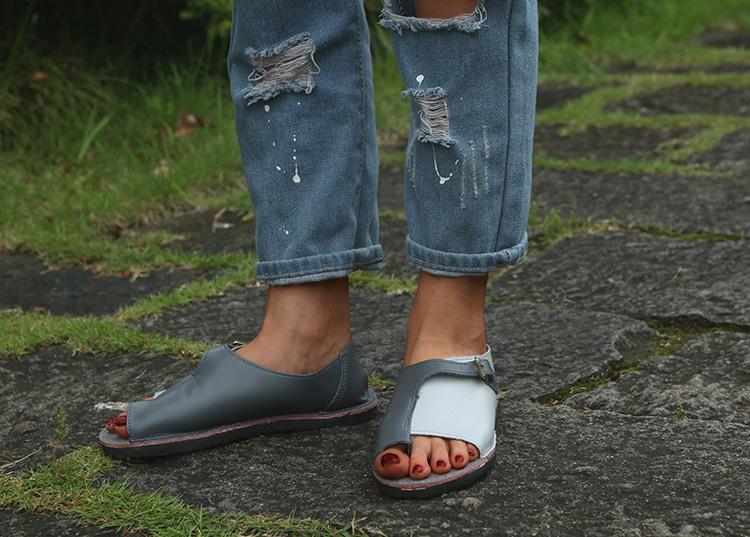 Daily Summer Leather Comfy Buckled Flat Sandals (Buy 2 Free Shipping)