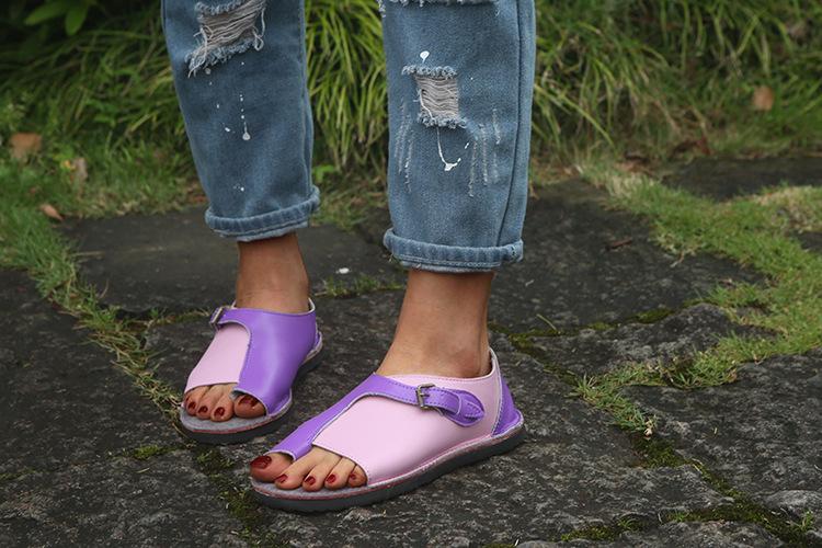 Daily Summer Leather Comfy Buckled Flat Sandals (Buy 2 Free Shipping)
