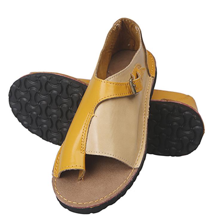 Daily Summer Leather Comfy Buckled Flat Sandals (Buy 2 Free Shipping)
