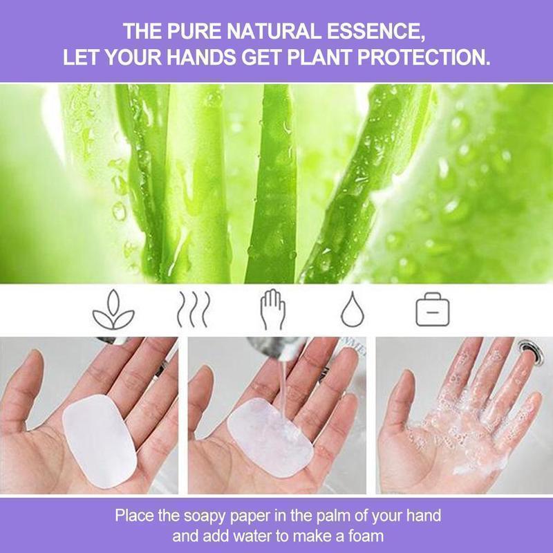 Portable Hand-Washing Paper 5 Boxes (100 PCS)