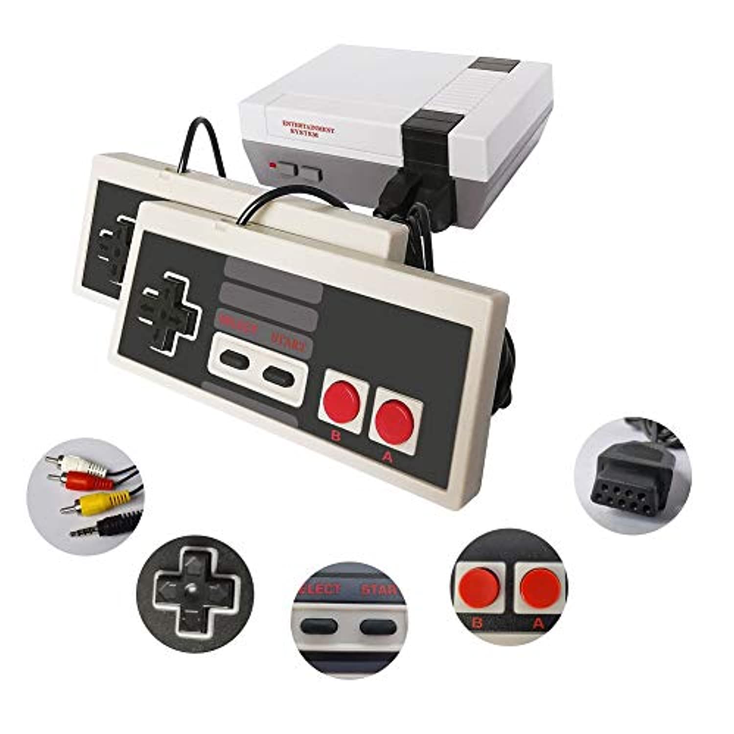 Classic Mini Retro Game Console with Built-in 620 Games and 2 NES Classic Controllers