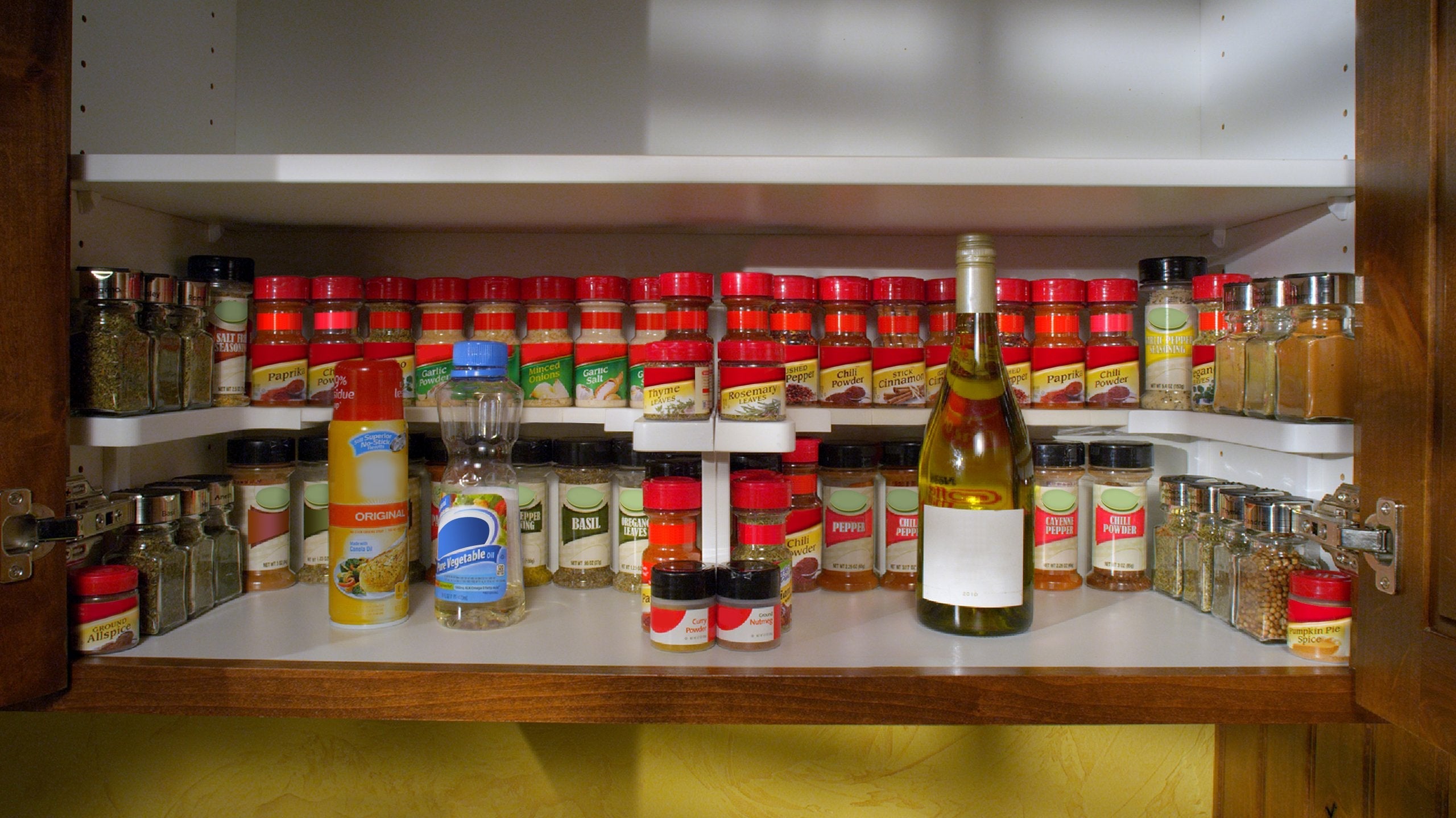 Spicy Shelf Universal Organizer for Cabinets, Spice Jar Organization for Pantry