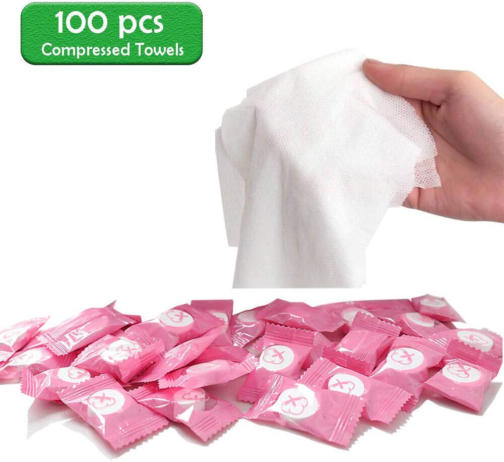 100pcs Portable Soft Compressed Towel Tablets For Travel/Home/Outdoor Activities