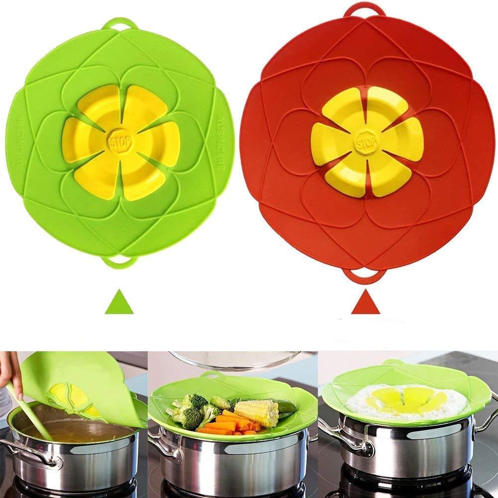 Handy Magic Lid - No Boil Over Lid (Green And Red)