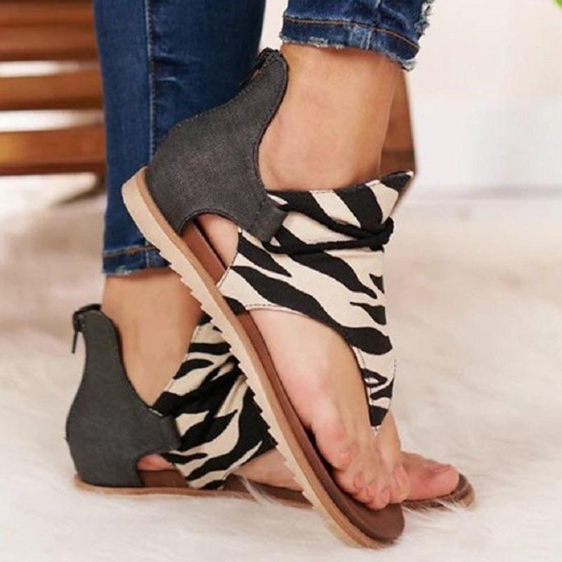 Women's Retro Leopard Print Flip Flop Sandals
