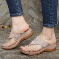 【Last 200 pairs】【Flash Sale💝 50% OFF⭐ Factory Outlet】EMBROIDERY COMFY WEDGES SANDALS