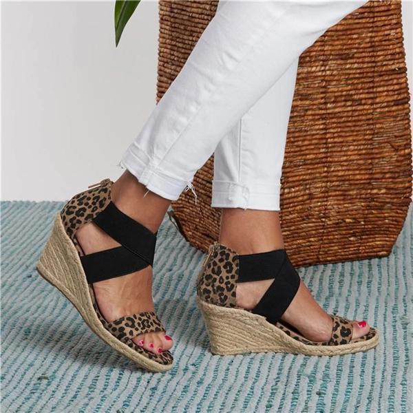 🔥50% OFF🔥2020  Summer Round Toe High Heel Wedge Casual Ladies Sandals