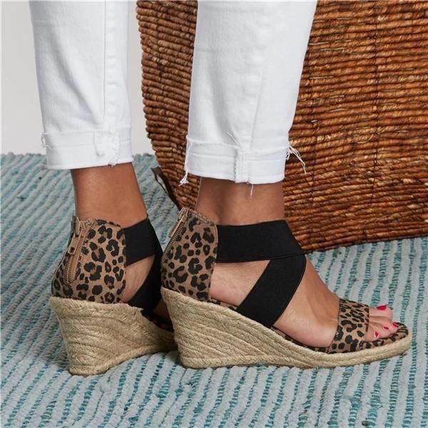 🔥50% OFF🔥2020  Summer Round Toe High Heel Wedge Casual Ladies Sandals