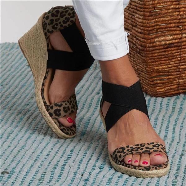 🔥50% OFF🔥2020  Summer Round Toe High Heel Wedge Casual Ladies Sandals