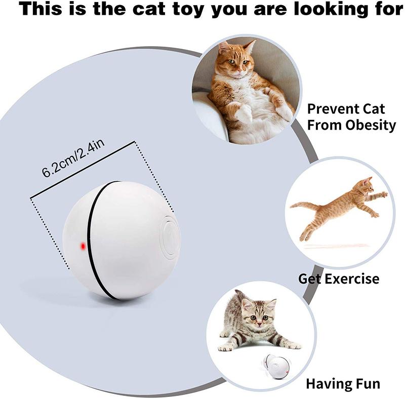 360 Degree Automatic Rotating Ball Smart Escape LED Interactive Cat Toy