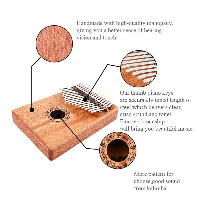 Absolutely wonderful instrument--Gorgeous 17 Keys Kalimba【Free Shipping】