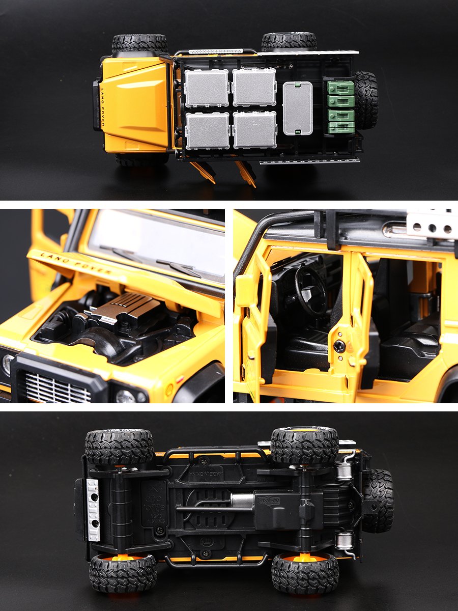 1:28 Defender Camel Trophy Car Model Diecasts & Toy Vehicles