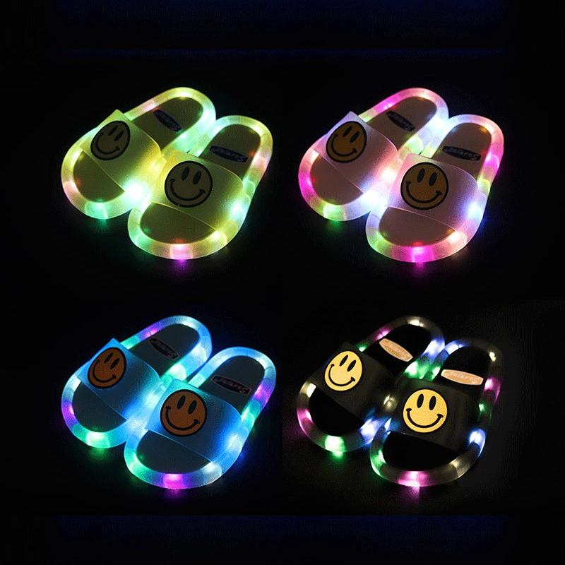 Smile LED Light Kids Soft Base Slipper