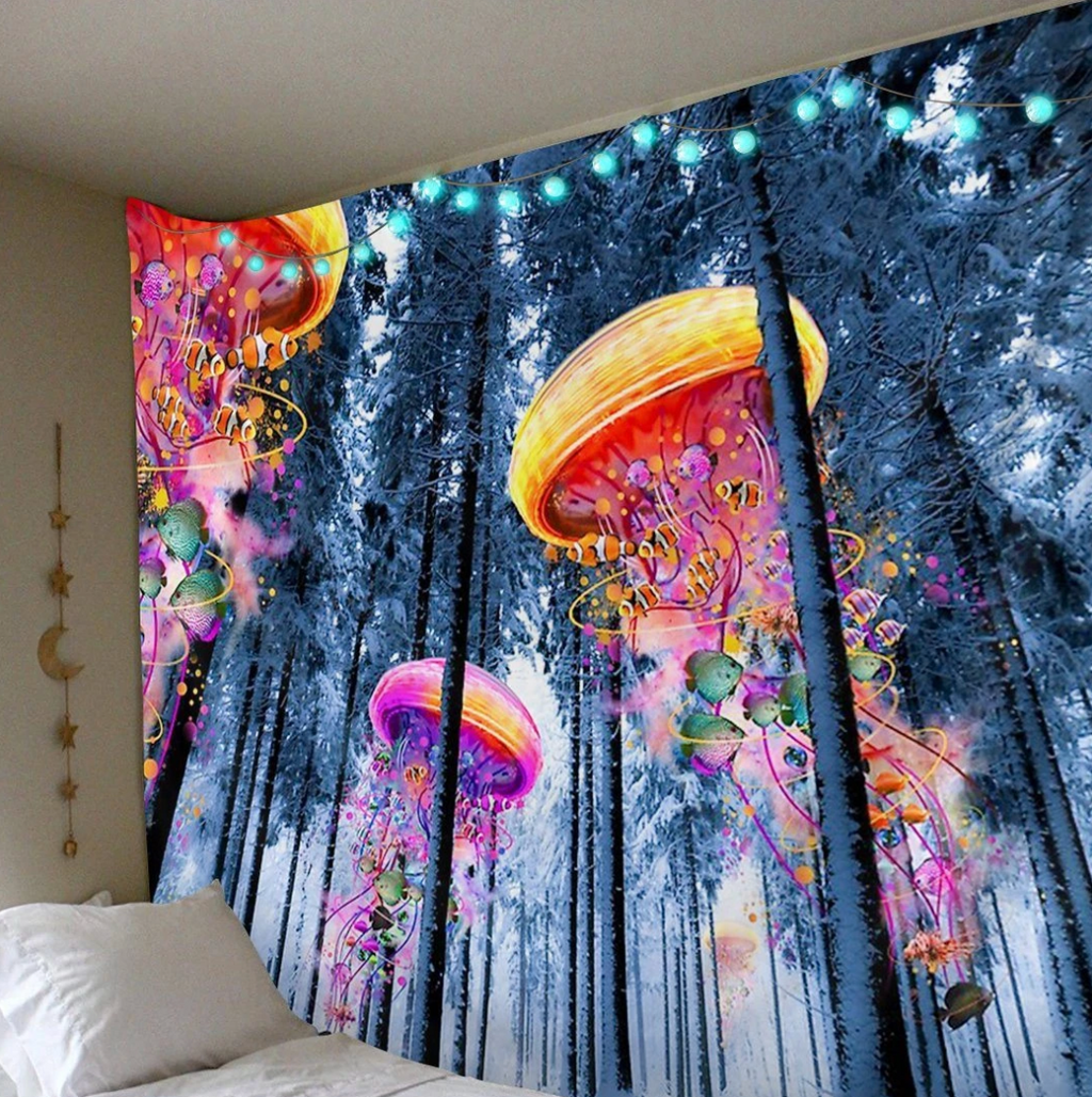 Jellyfish Forest Tapestry