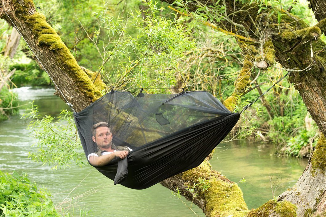 Inspire Uplift Others & Gifts Black Treehouse Mosquito Net Hammock