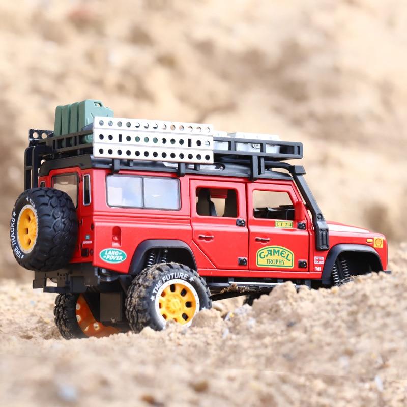 1:28 Defender Camel Trophy Car Model Diecasts & Toy Vehicles