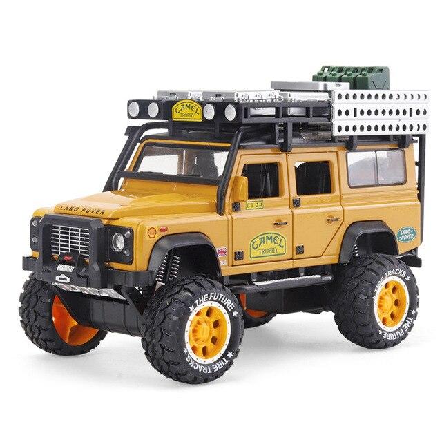 1:28 Defender Camel Trophy Car Model Diecasts & Toy Vehicles
