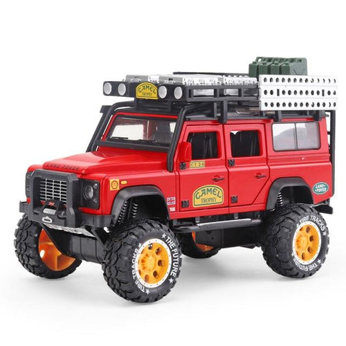 1:28 Defender Camel Trophy Car Model Diecasts & Toy Vehicles