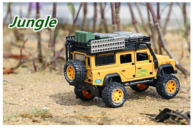 1:28 Defender Camel Trophy Car Model Diecasts & Toy Vehicles
