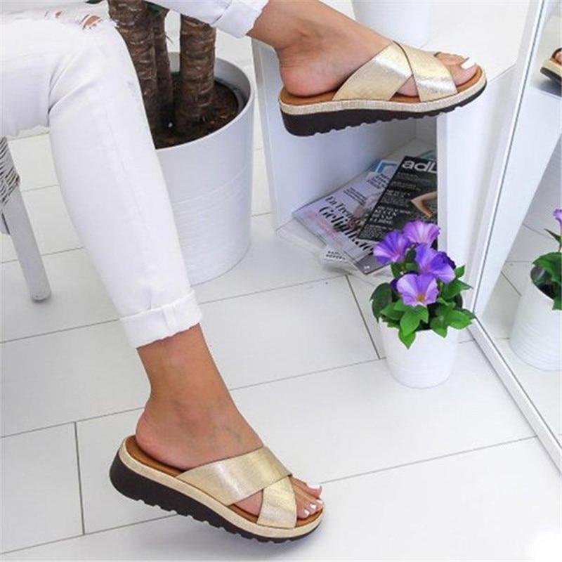 Posture Alignment Cross Sandals