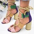 Chic Lace Up High Heel