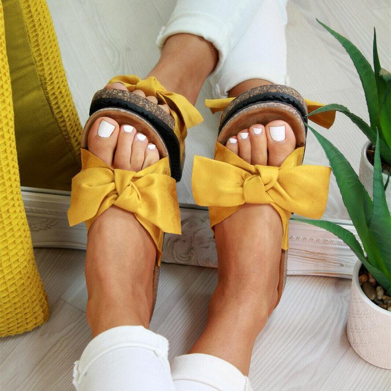 Butterfly Bow Slip on Sandals