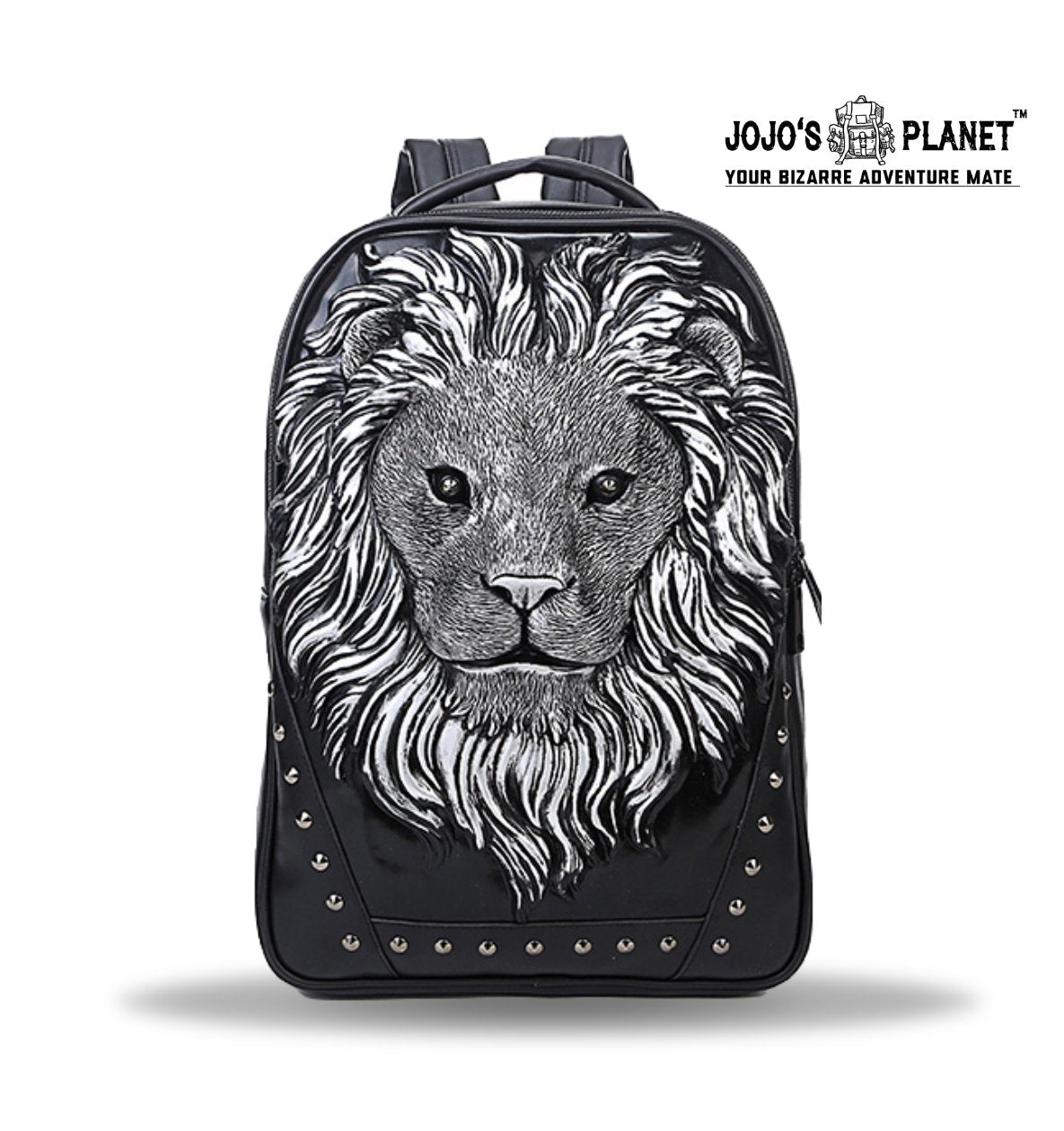 Lion Head 3D Printed Studded Rivet Backpack